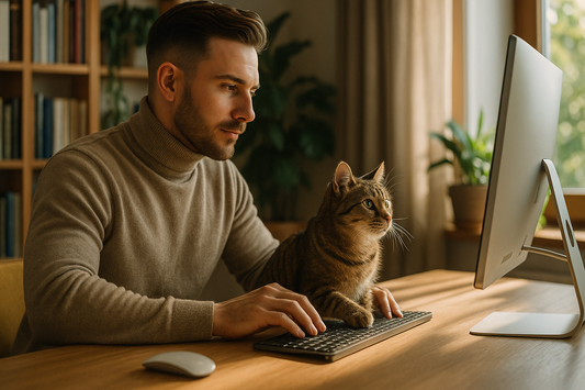 🐱 Working from Home with Your Cat: Focus & Snuggle Time Combined