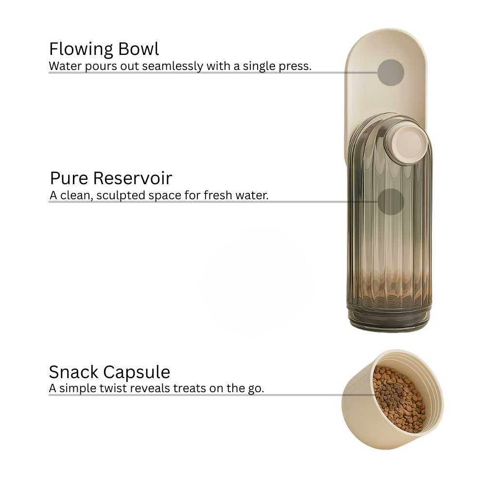 PawSip™ Pro – 2-in-1 Reise-Trinkflasche 