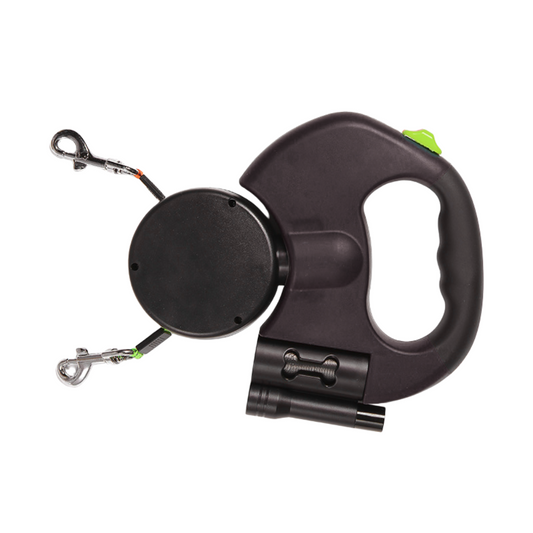PawLink™ Pro – Doppelt einziehbare Hundeleine 